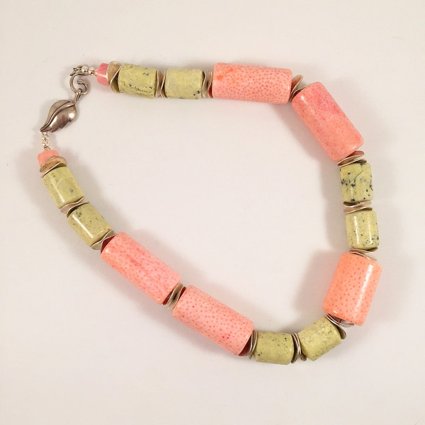 Pink Coral Light Green Turquoise