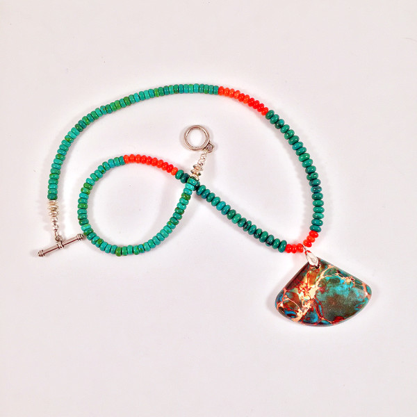 Turquoise Coral Pendant